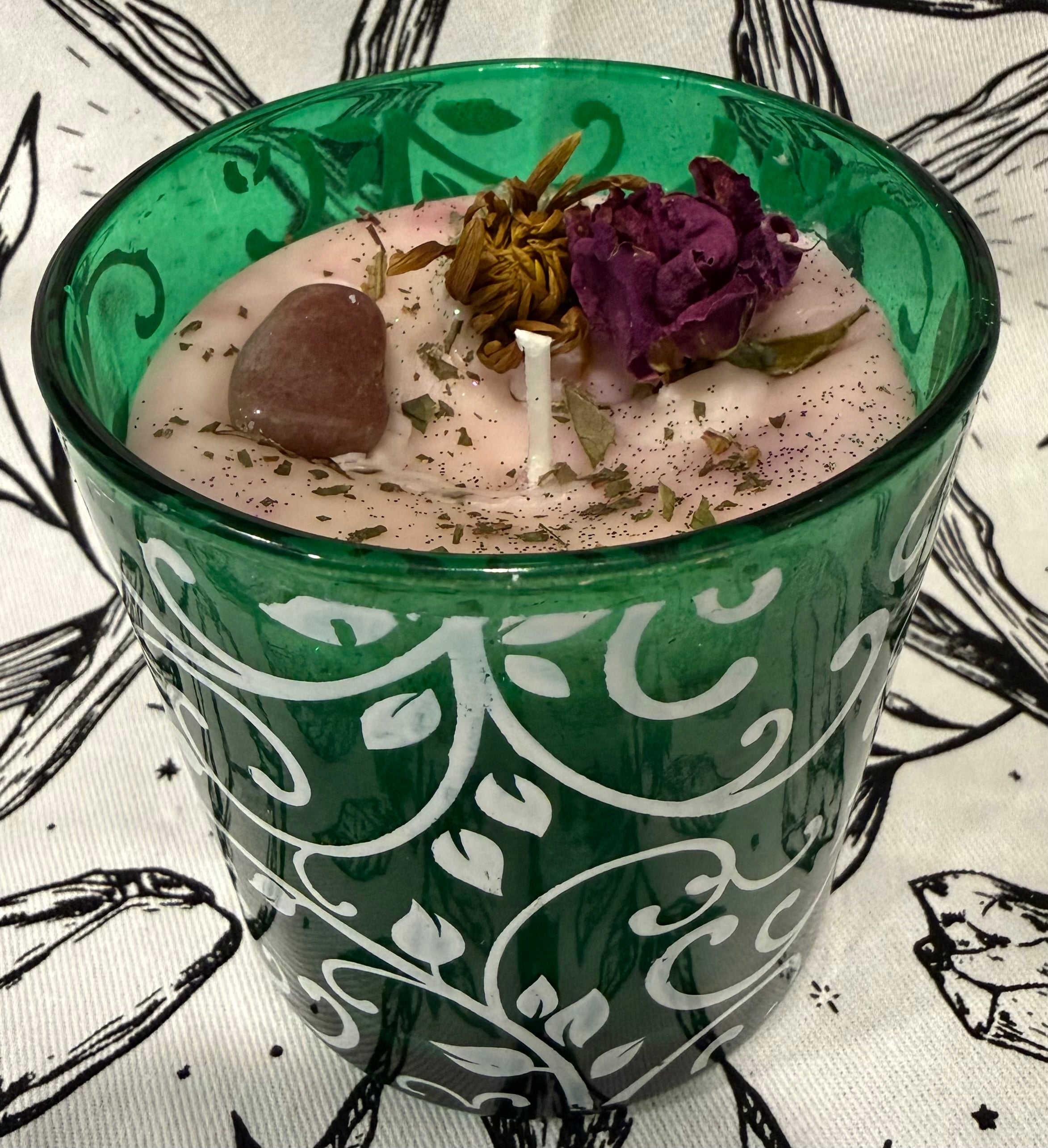 Geranium and Patchouli Glass Candle